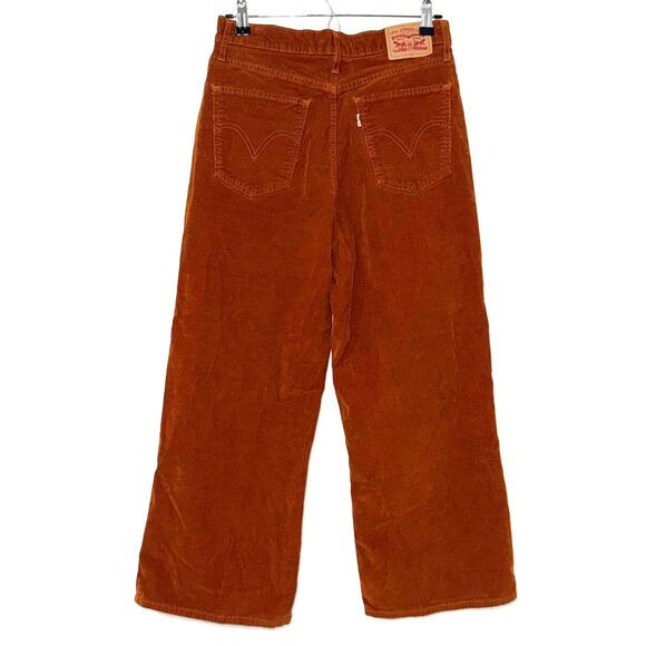 Levi's Mile High Crop Wide Leg Corduroy Pant - Rust 30 - Picture 3 of 6